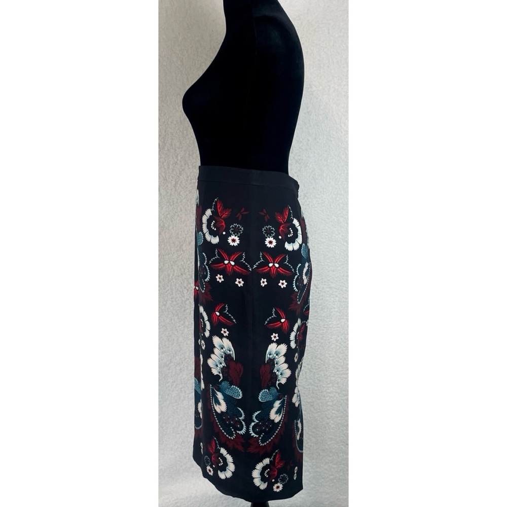 A.L.C. • Black/Multi Haley Garland Floral Silk Pencil Skirt, 2 - Picture 8 of 16